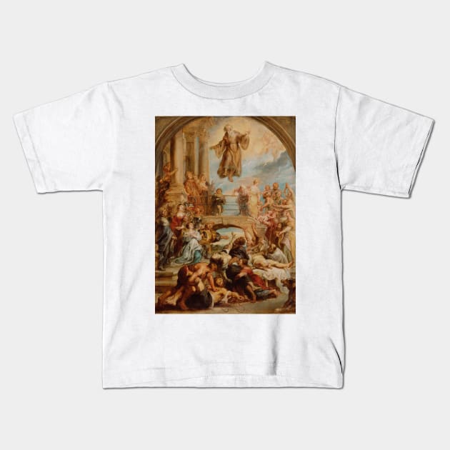 The Miracles of Saint Francis of Paola by Peter Paul Rubens Kids T-Shirt by Classic Art Stall